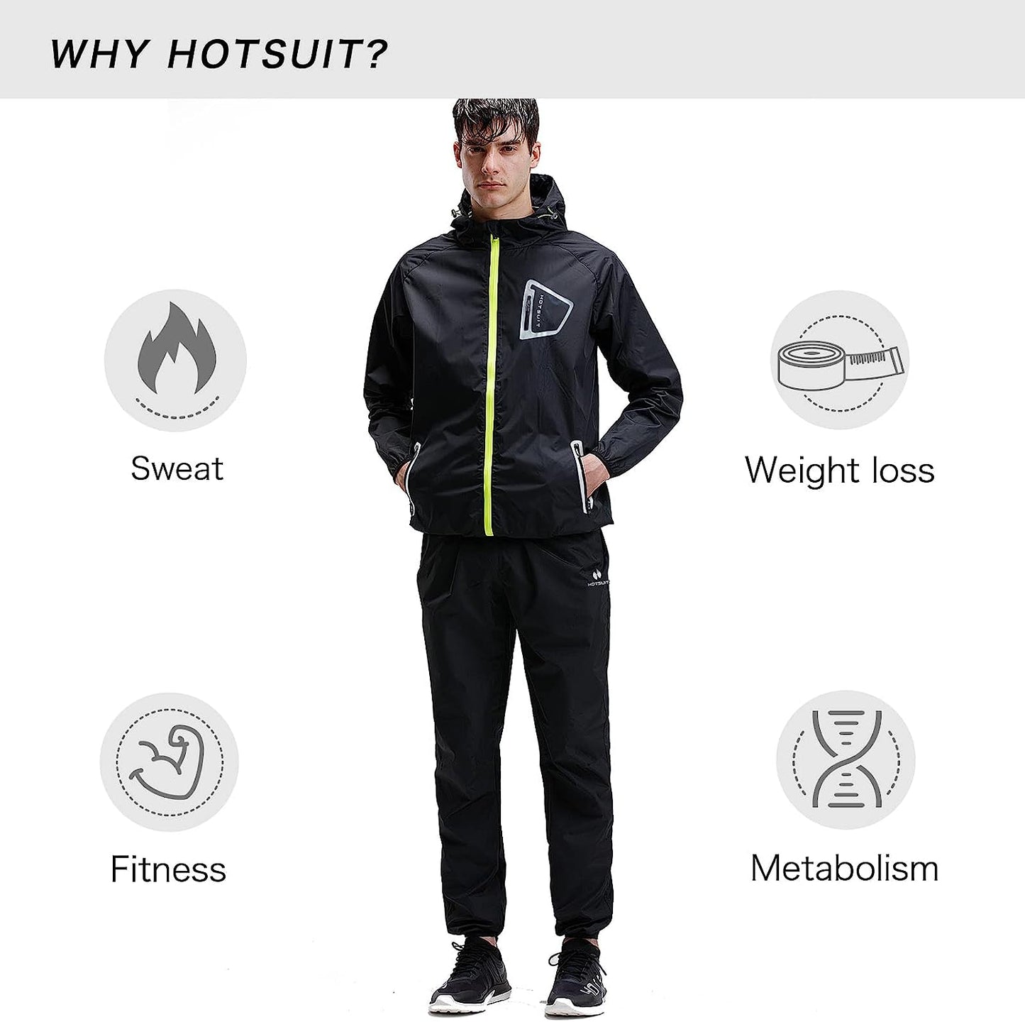 Men's Non-Rip Sauna Sweat Suit – Ultimate Boxing & Workout Jacket for Maximum Sweat & Performance