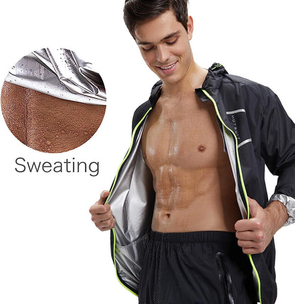 Men's Non-Rip Sauna Sweat Suit – Ultimate Boxing & Workout Jacket for Maximum Sweat & Performance