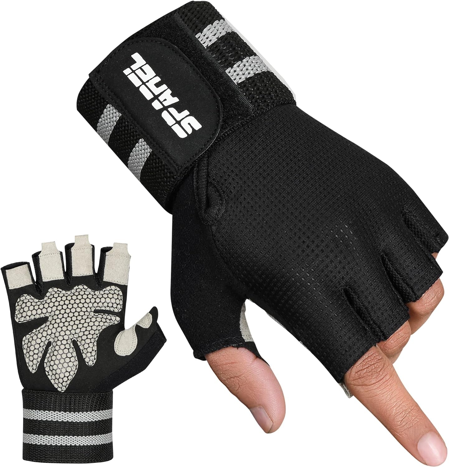 Ultimate Men's Workout Gloves with Wrist Support - Ventilated Weight Lifting Gloves for Enhanced Grip and Palm Protection in Gym, Training, and Fitness